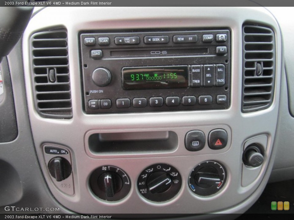 Medium Dark Flint Interior Controls for the 2003 Ford Escape XLT V6 4WD #77433797