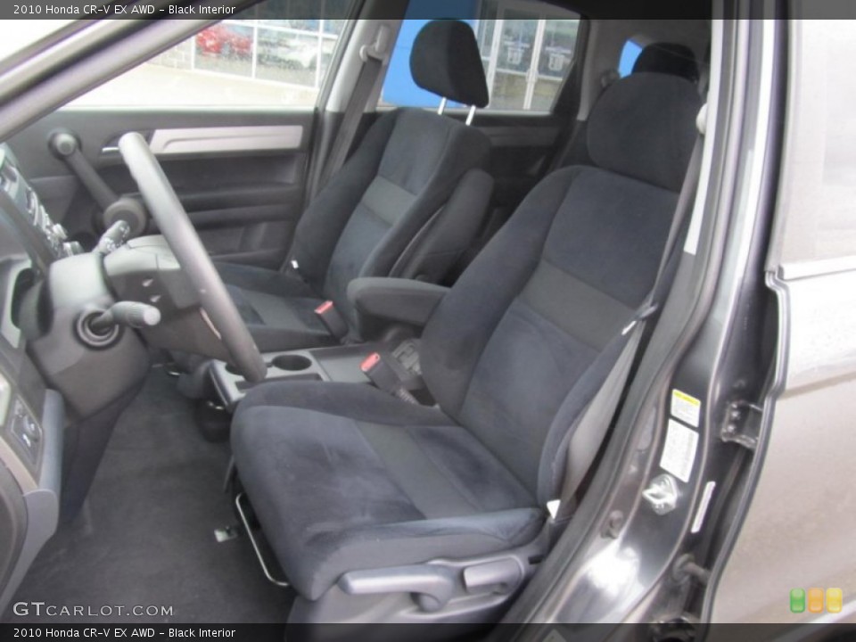 Black Interior Front Seat for the 2010 Honda CR-V EX AWD #77434066