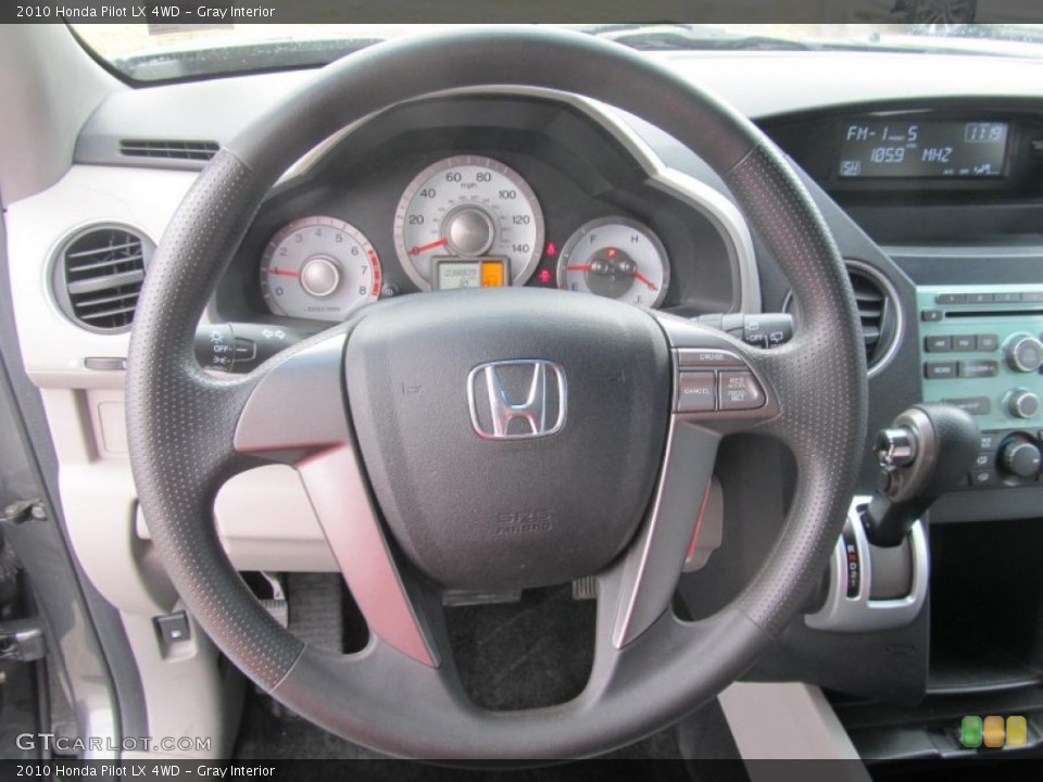 Gray Interior Steering Wheel for the 2010 Honda Pilot LX 4WD #77434527