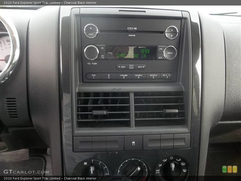 Charcoal Black Interior Controls for the 2010 Ford Explorer Sport Trac Limited #77435205