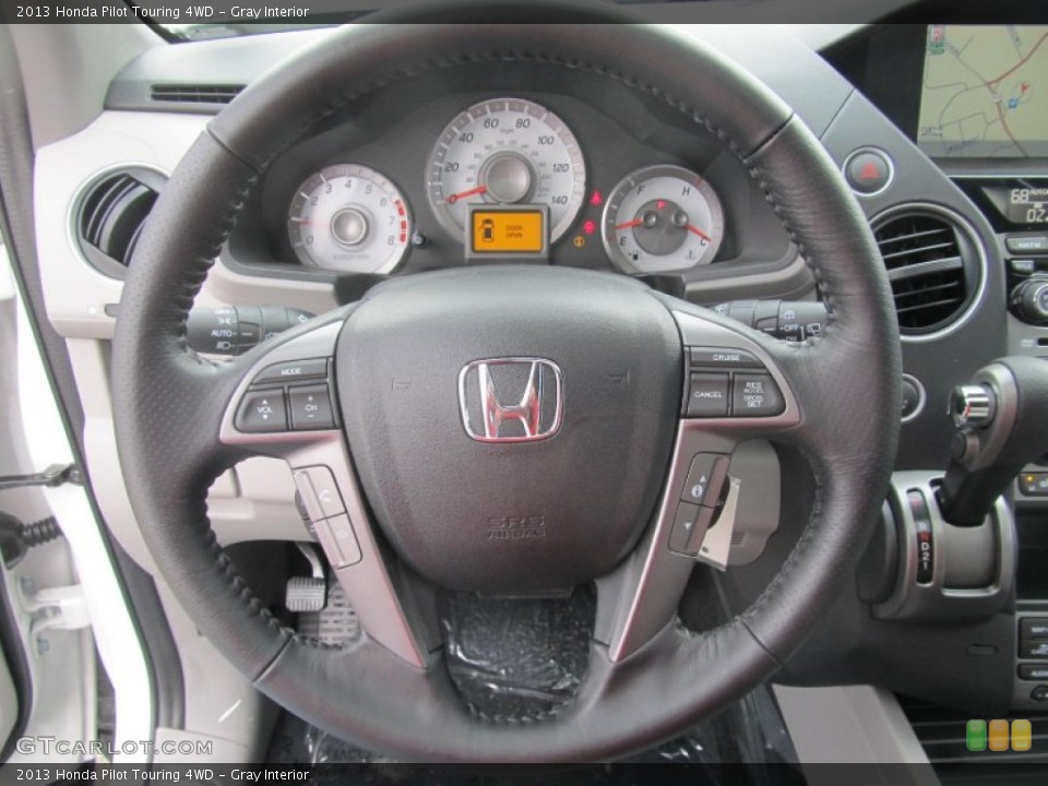 Gray Interior Steering Wheel for the 2013 Honda Pilot Touring 4WD #77435271