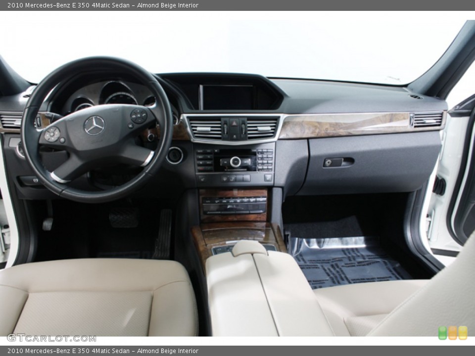 Almond Beige Interior Dashboard for the 2010 Mercedes-Benz E 350 4Matic Sedan #77435470