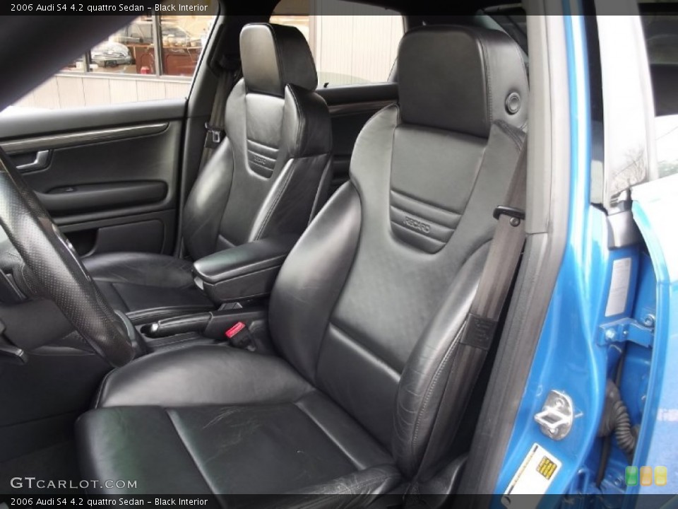 Black Interior Front Seat for the 2006 Audi S4 4.2 quattro Sedan #77435525