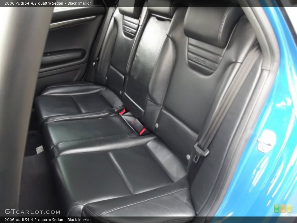 Black Interior Rear Seat for the 2006 Audi S4 4.2 quattro Sedan #77435550