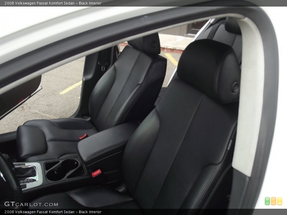 Black Interior Front Seat for the 2008 Volkswagen Passat Komfort Sedan #77436289