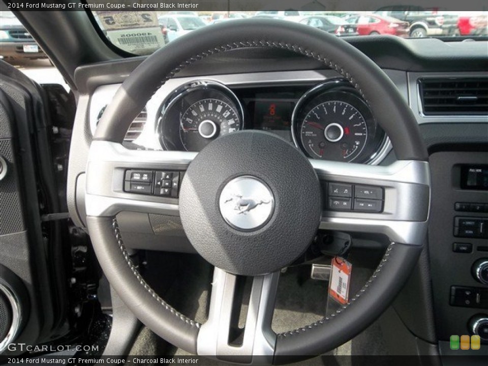 Charcoal Black Interior Steering Wheel for the 2014 Ford Mustang GT Premium Coupe #77436681