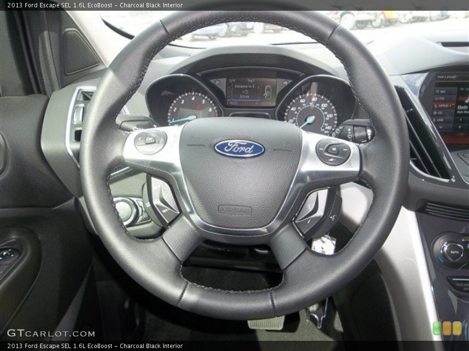 Charcoal Black Interior Steering Wheel for the 2013 Ford Escape SEL 1.6L EcoBoost #77437353