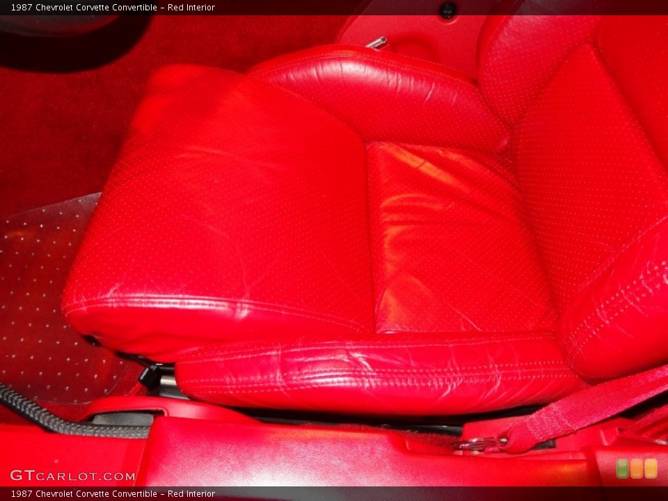 Red Interior Front Seat for the 1987 Chevrolet Corvette Convertible #77437904