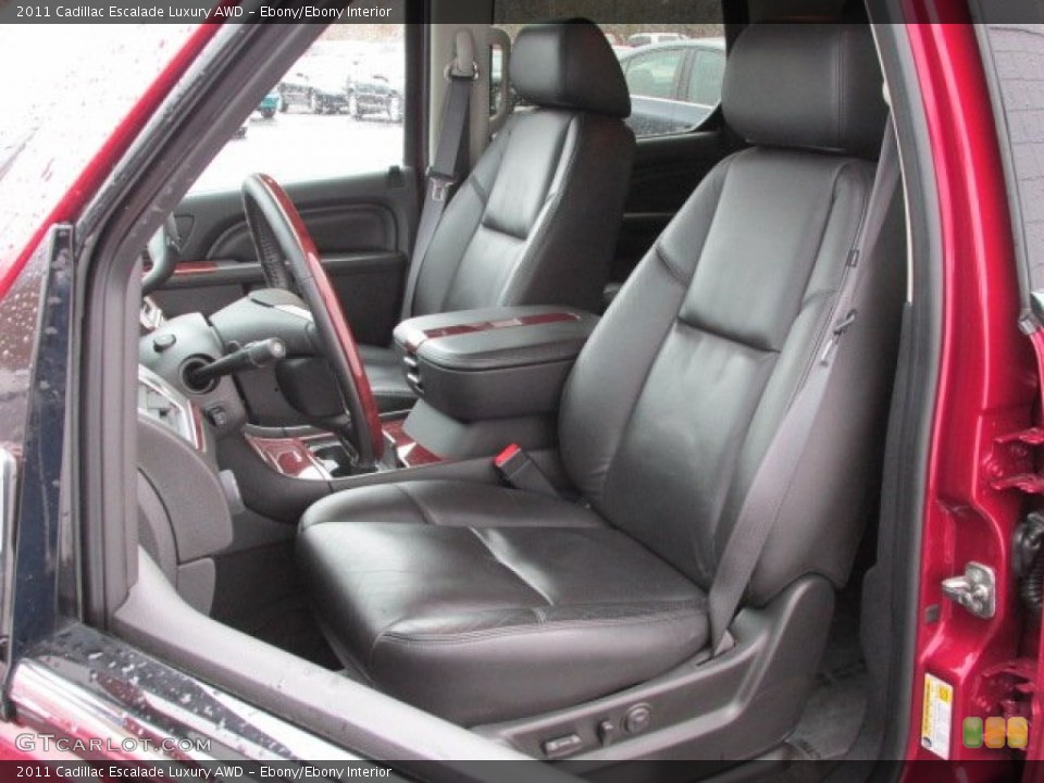 Ebony/Ebony Interior Front Seat for the 2011 Cadillac Escalade Luxury AWD #77439630