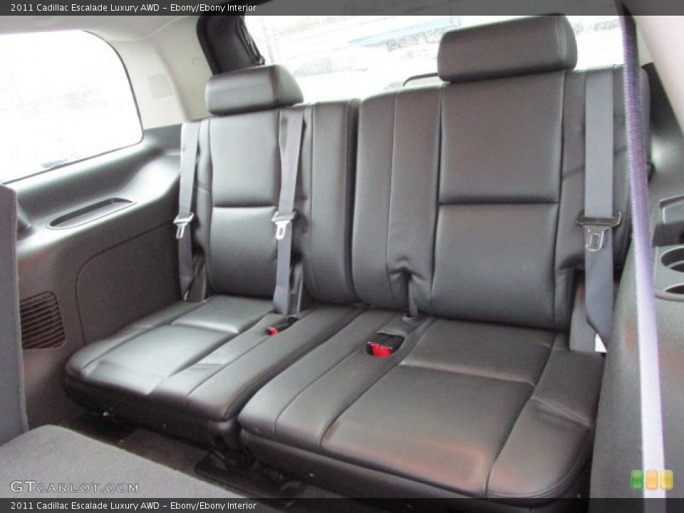 Ebony/Ebony Interior Rear Seat for the 2011 Cadillac Escalade Luxury AWD #77439726