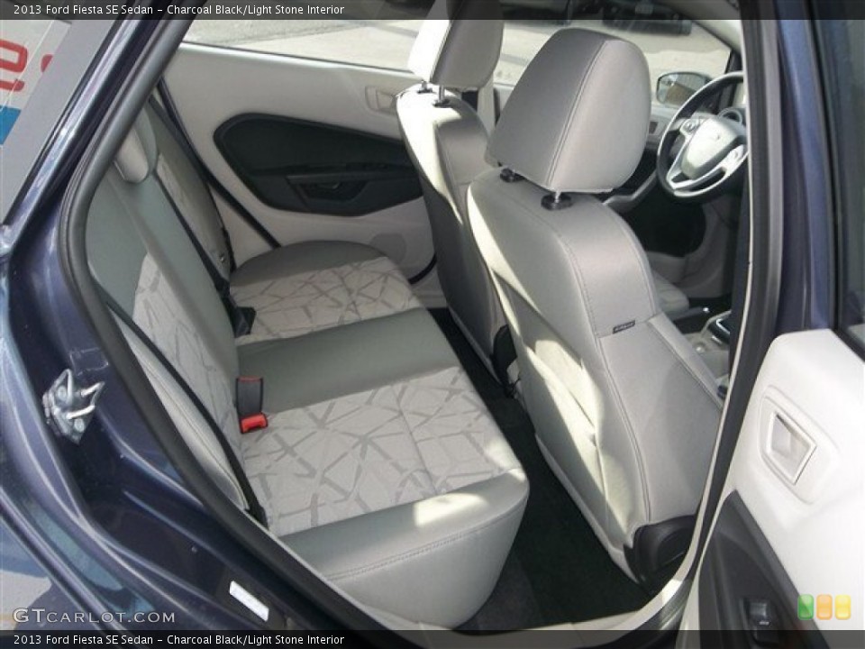 Charcoal Black/Light Stone Interior Rear Seat for the 2013 Ford Fiesta SE Sedan #77439845