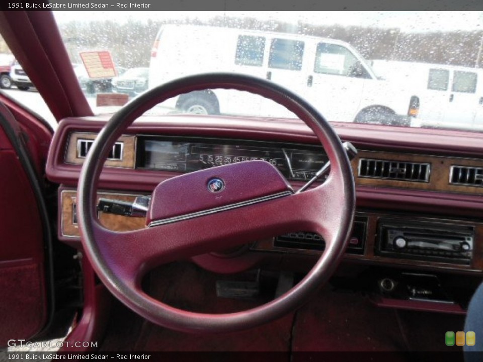 Red Interior Steering Wheel for the 1991 Buick LeSabre Limited Sedan #77440182