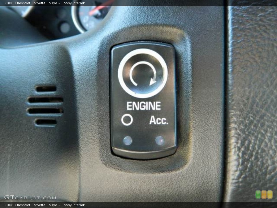 Ebony Interior Controls for the 2008 Chevrolet Corvette Coupe #77440947