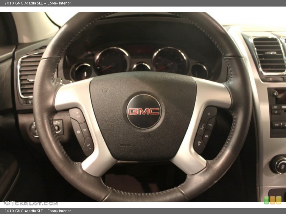 Ebony Interior Steering Wheel for the 2010 GMC Acadia SLE #77441613