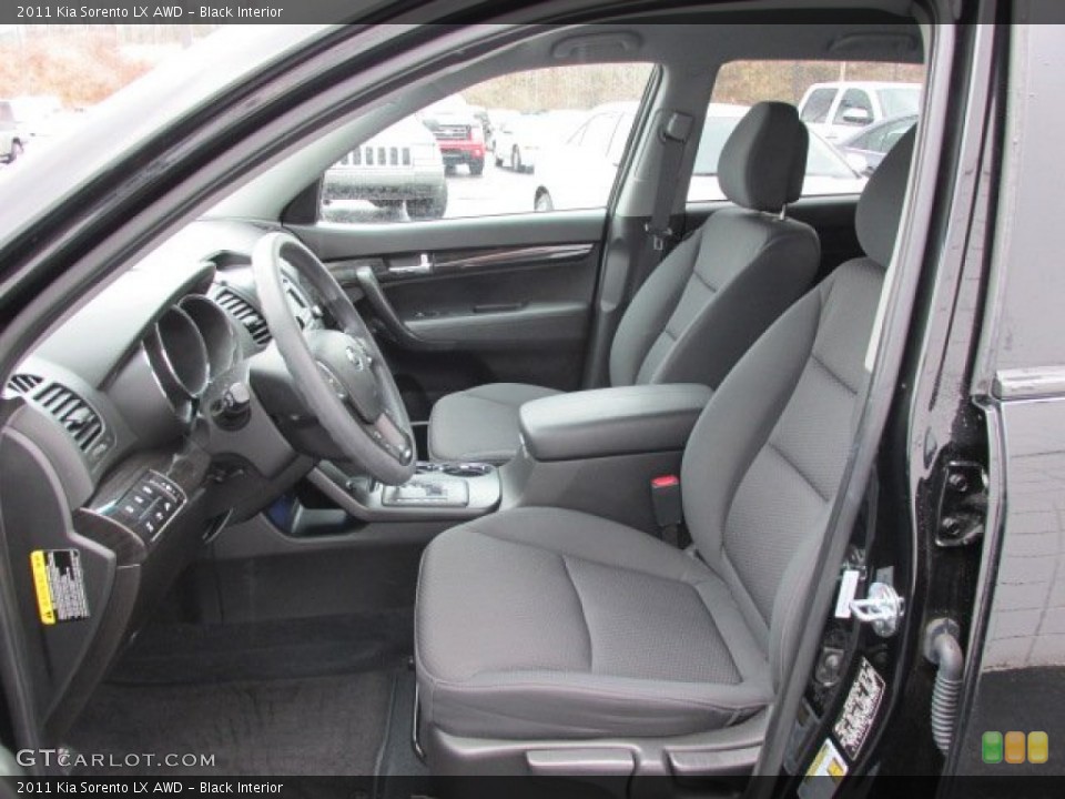 Black Interior Front Seat for the 2011 Kia Sorento LX AWD #77441630