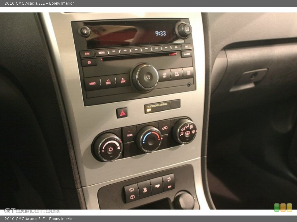 Ebony Interior Controls for the 2010 GMC Acadia SLE #77441658