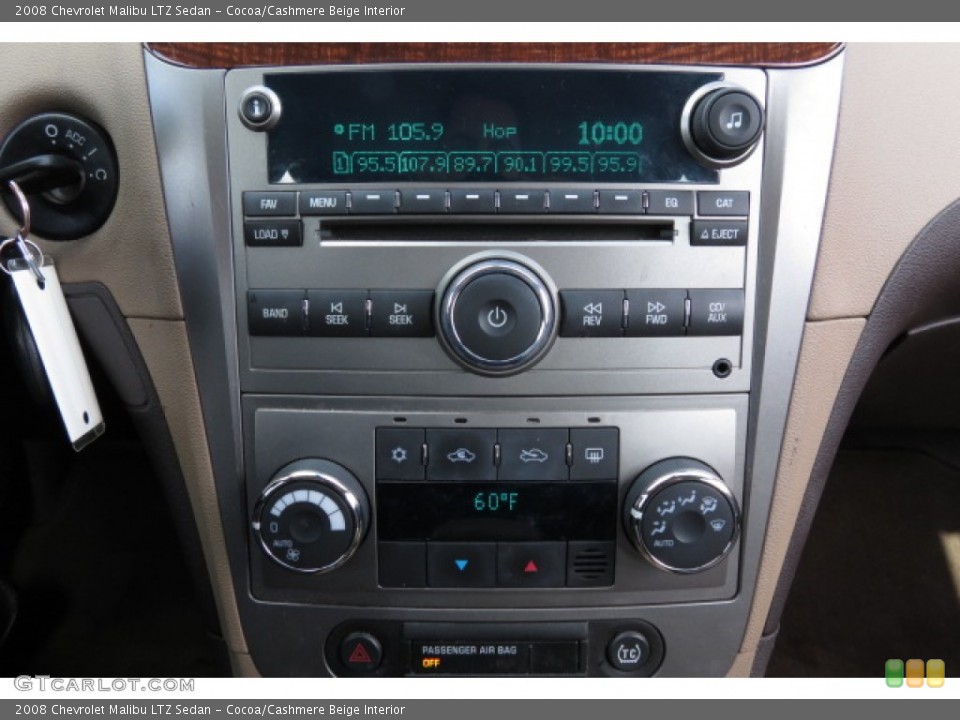 Cocoa/Cashmere Beige Interior Controls for the 2008 Chevrolet Malibu LTZ Sedan #77442096