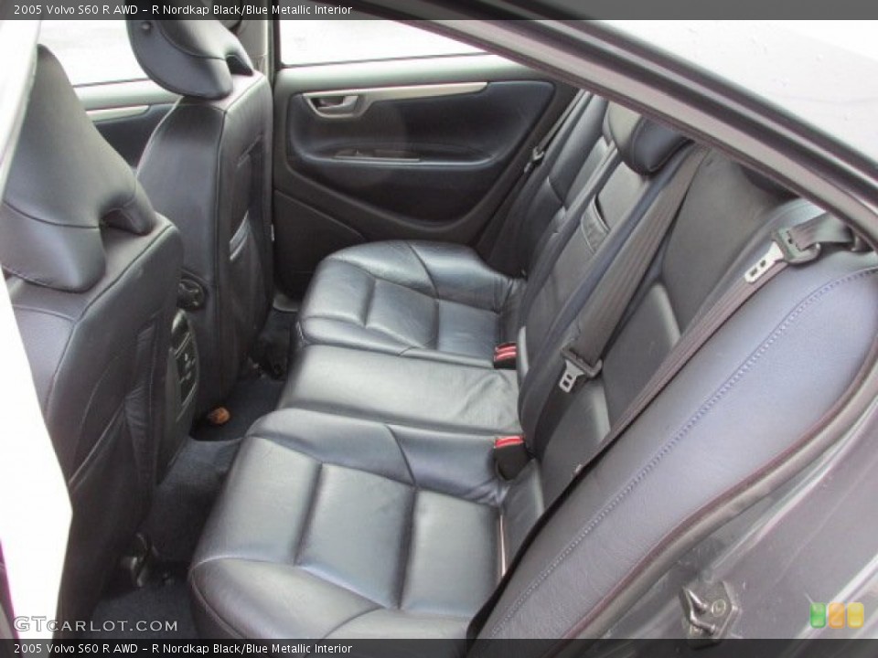 R Nordkap Black/Blue Metallic Interior Rear Seat for the 2005 Volvo S60 R AWD #77442963