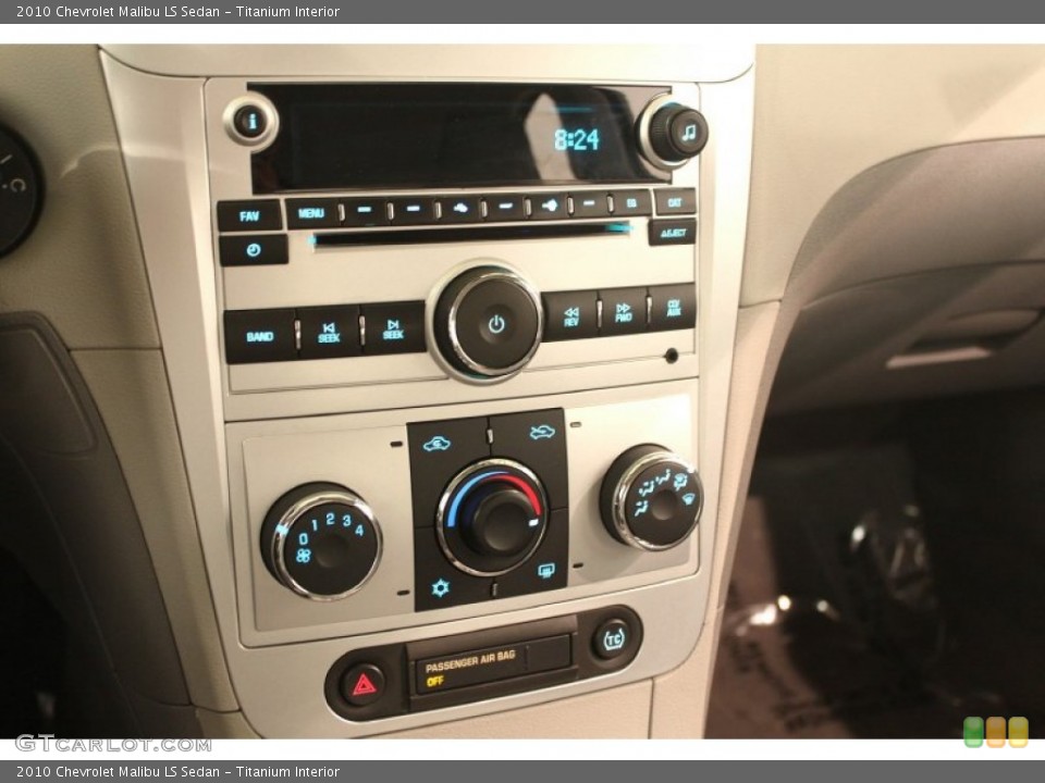 Titanium Interior Controls for the 2010 Chevrolet Malibu LS Sedan #77443078