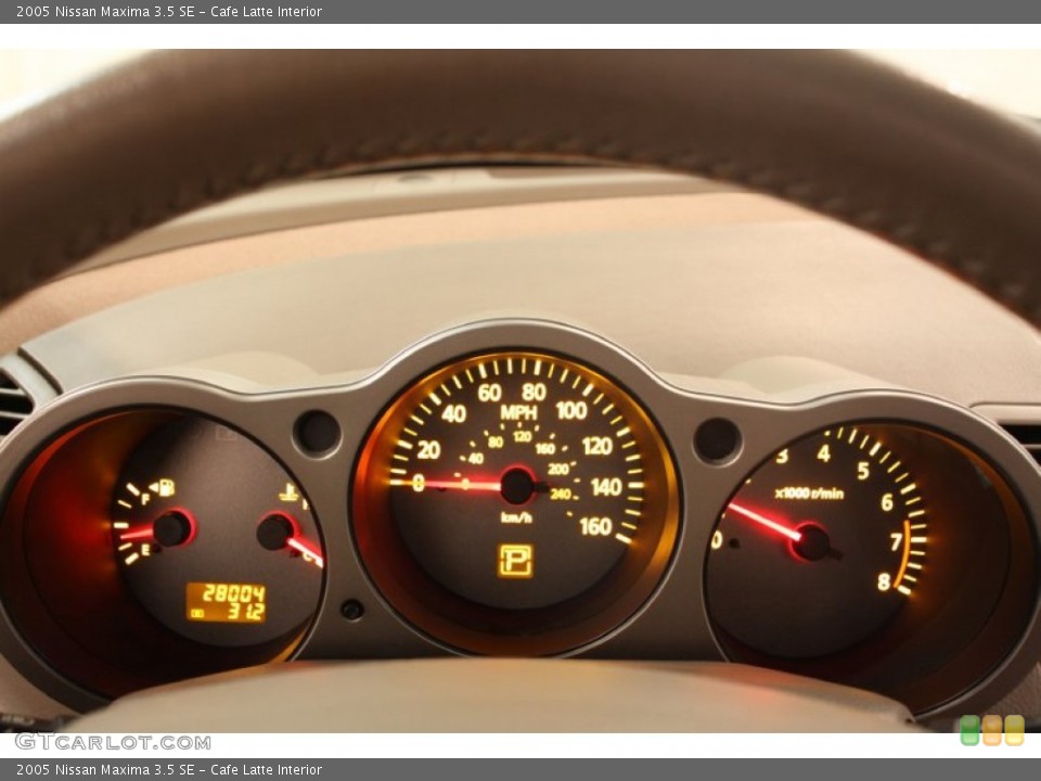 Cafe Latte Interior Gauges for the 2005 Nissan Maxima 3.5 SE #77443771