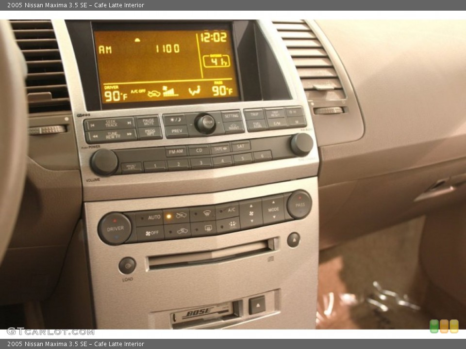 Cafe Latte Interior Controls for the 2005 Nissan Maxima 3.5 SE #77443791