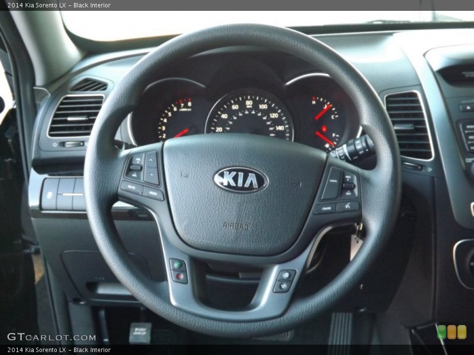Black Interior Steering Wheel for the 2014 Kia Sorento LX #77444730