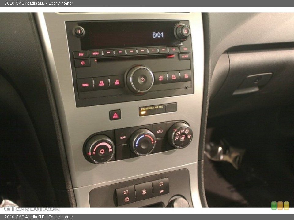 Ebony Interior Controls for the 2010 GMC Acadia SLE #77444907