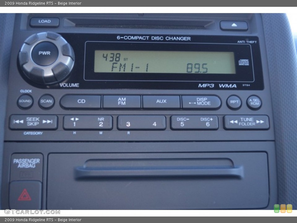 Beige Interior Audio System for the 2009 Honda Ridgeline RTS #77444946