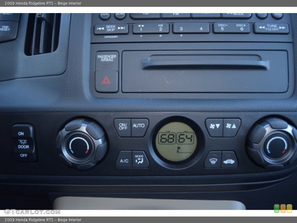 Beige Interior Controls for the 2009 Honda Ridgeline RTS #77444958