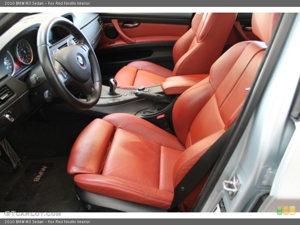 Fox Red Novillo Interior Front Seat for the 2010 BMW M3 Sedan #77445342
