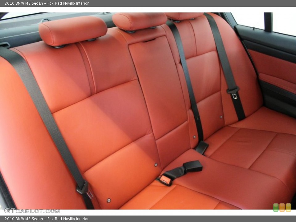 Fox Red Novillo Interior Rear Seat for the 2010 BMW M3 Sedan #77445365