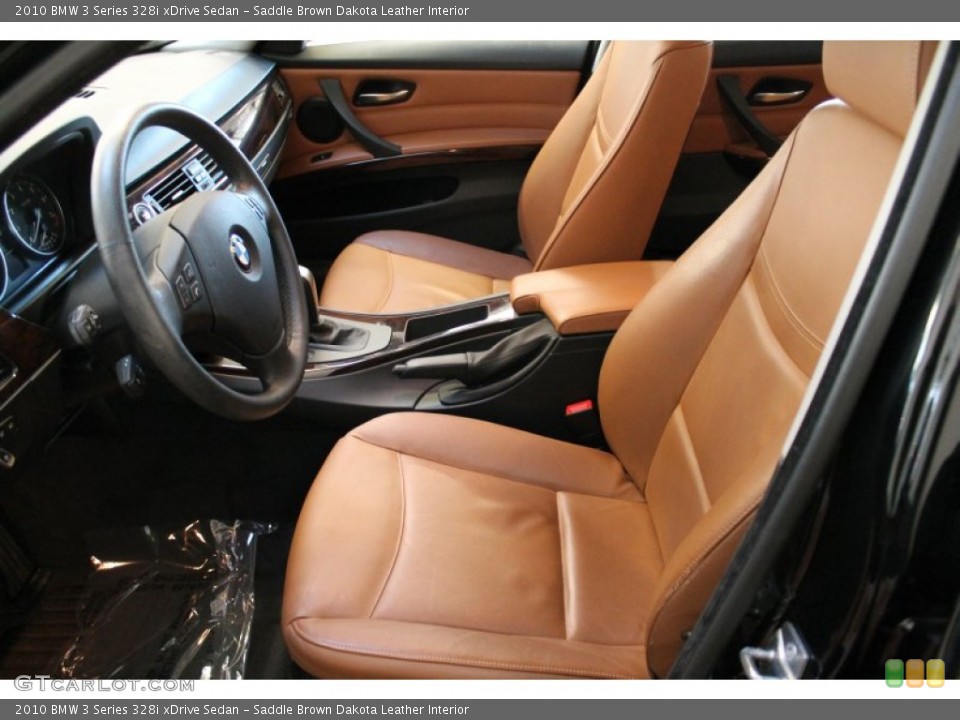 Saddle Brown Dakota Leather Interior Front Seat for the 2010 BMW 3 Series 328i xDrive Sedan #77445792