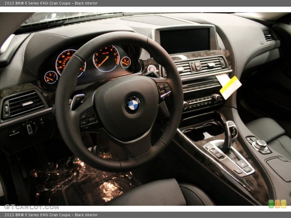 Black Interior Dashboard for the 2013 BMW 6 Series 640i Gran Coupe #77446041