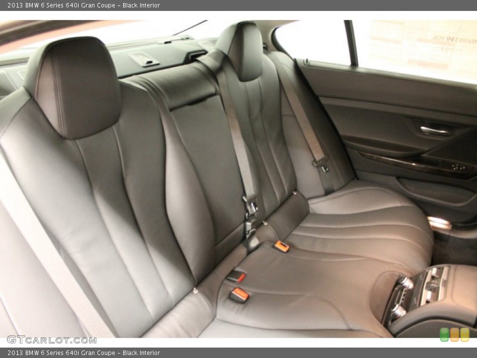 Black Interior Rear Seat for the 2013 BMW 6 Series 640i Gran Coupe #77446074