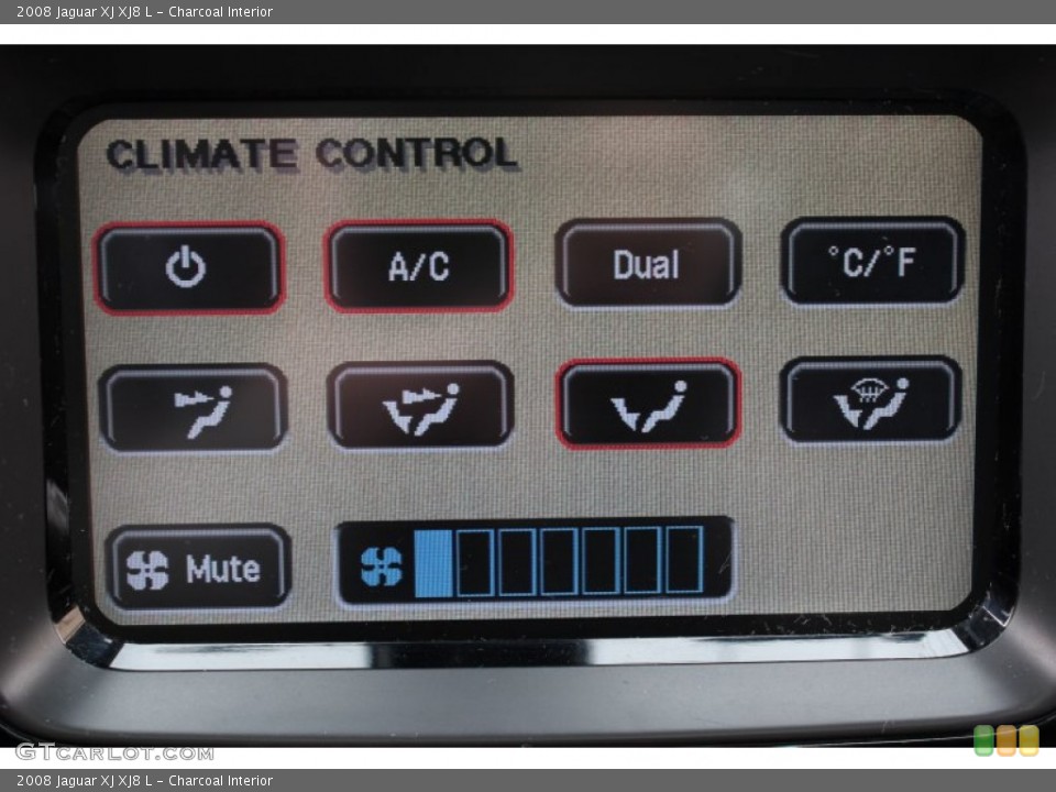 Charcoal Interior Controls for the 2008 Jaguar XJ XJ8 L #77447034