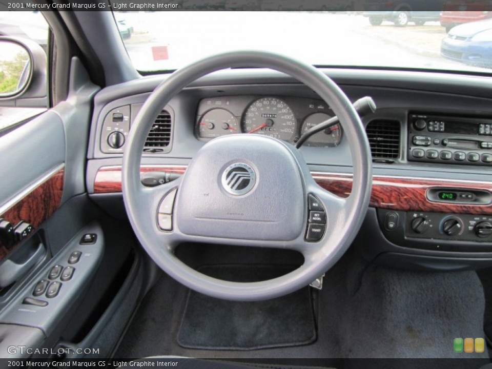 Light Graphite Interior Steering Wheel for the 2001 Mercury Grand Marquis GS #77447055