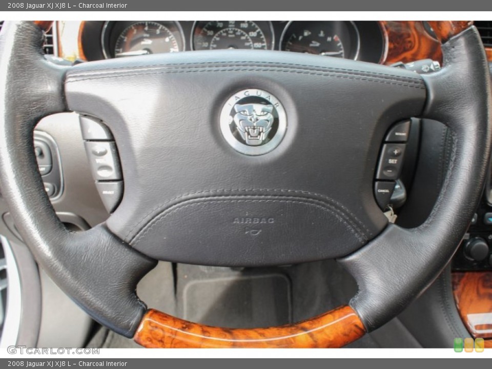 Charcoal Interior Steering Wheel for the 2008 Jaguar XJ XJ8 L #77447088