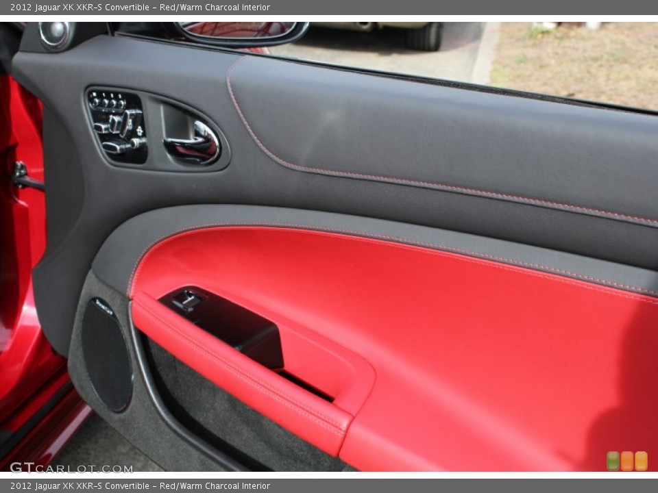Red/Warm Charcoal Interior Door Panel for the 2012 Jaguar XK XKR-S Convertible #77447274