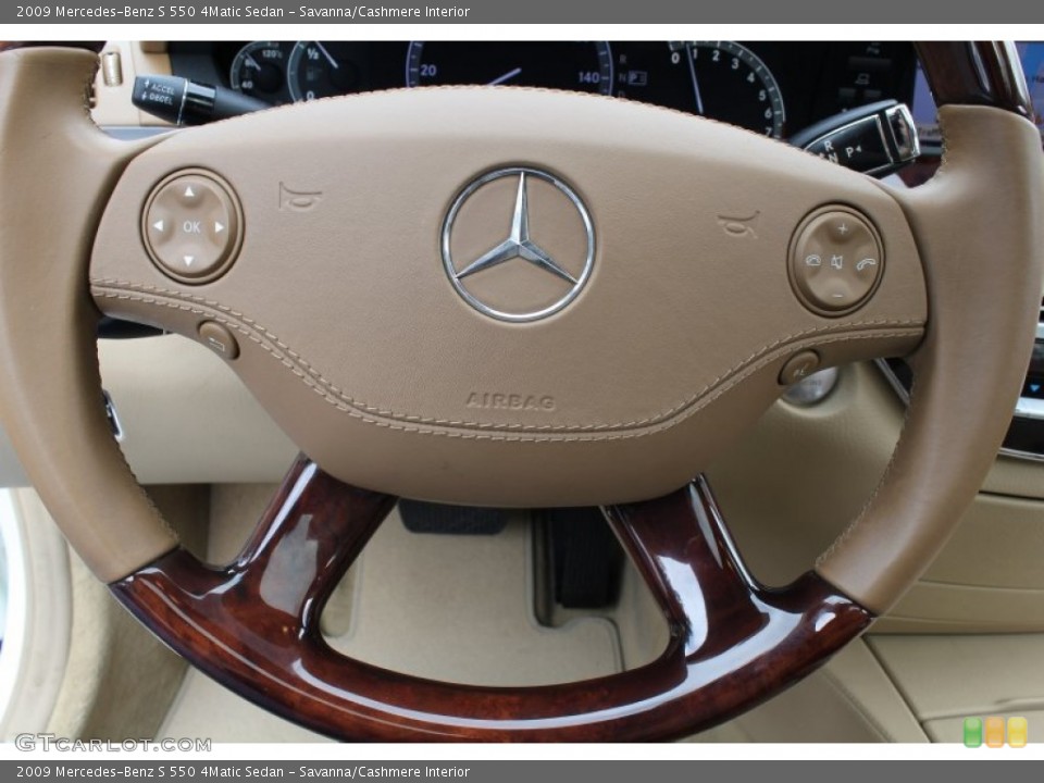 Savanna/Cashmere Interior Controls for the 2009 Mercedes-Benz S 550 4Matic Sedan #77449011