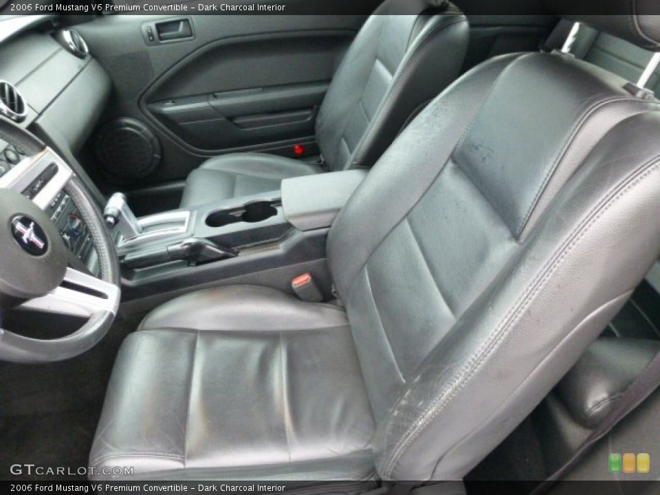 Dark Charcoal Interior Front Seat for the 2006 Ford Mustang V6 Premium Convertible #77449228