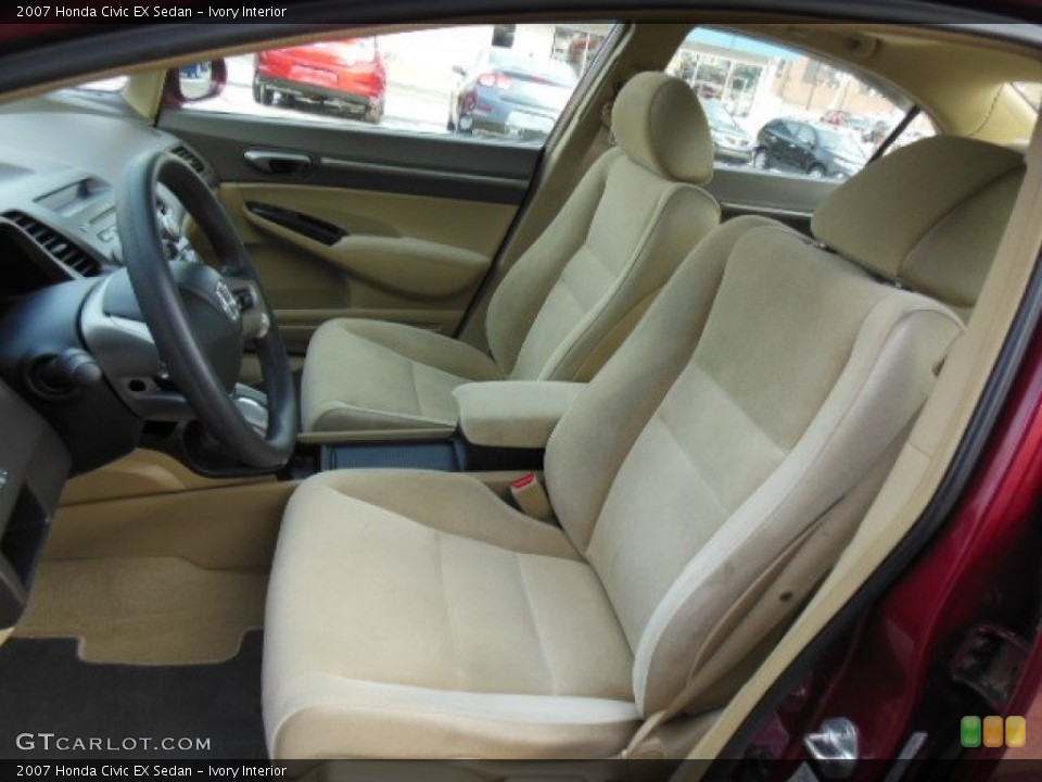Ivory Interior Front Seat for the 2007 Honda Civic EX Sedan #77450263