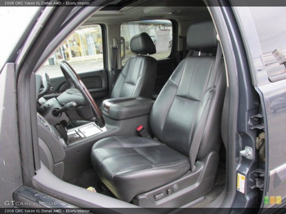 Ebony Interior Front Seat for the 2008 GMC Yukon XL Denali AWD #77451279