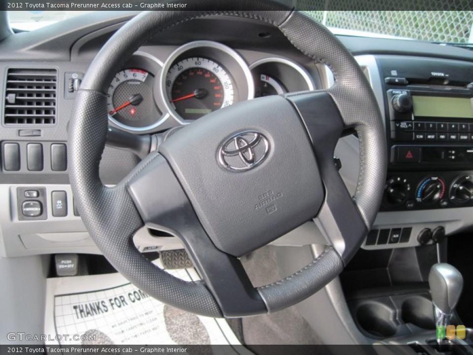 Graphite Interior Steering Wheel for the 2012 Toyota Tacoma Prerunner Access cab #77452200