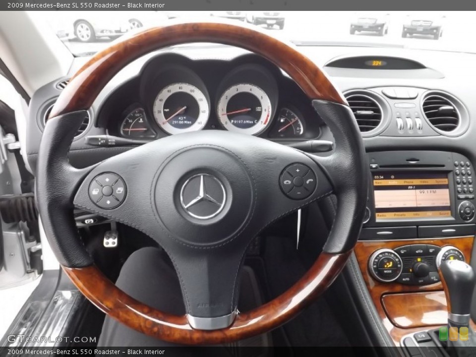 Black Interior Steering Wheel for the 2009 Mercedes-Benz SL 550 Roadster #77453085