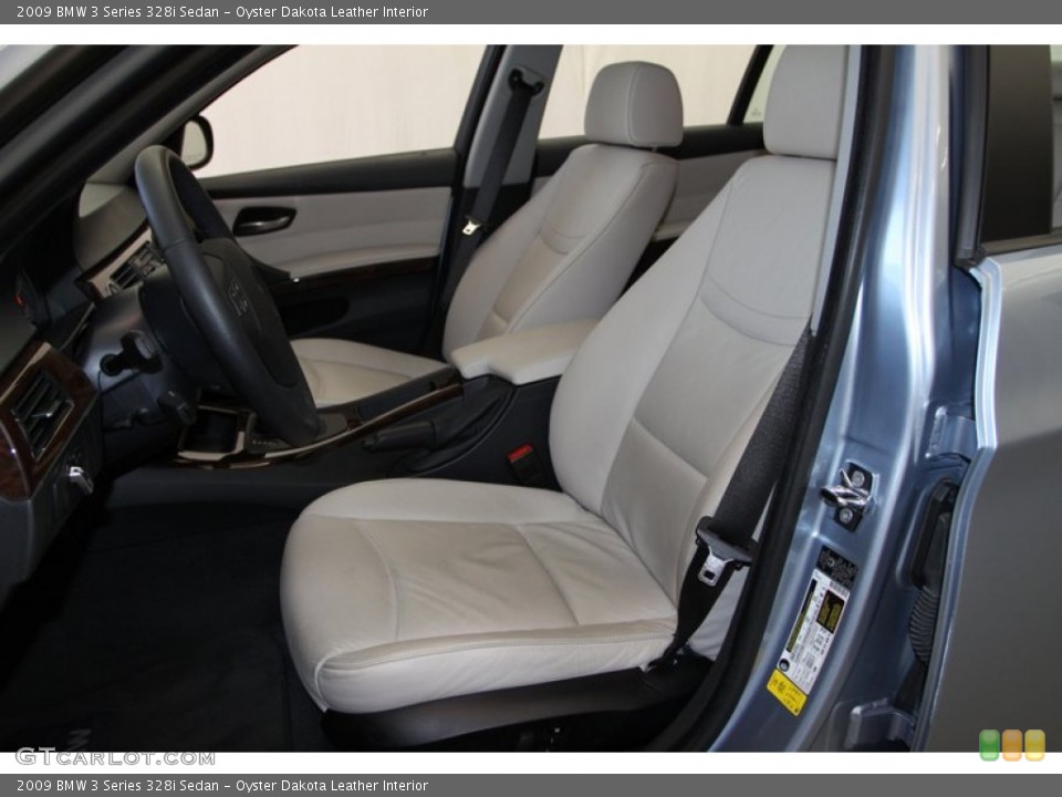 Oyster Dakota Leather Interior Front Seat for the 2009 BMW 3 Series 328i Sedan #77453544