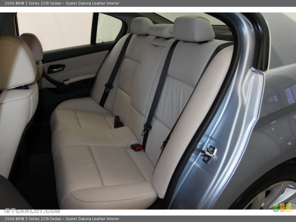 Oyster Dakota Leather Interior Rear Seat for the 2009 BMW 3 Series 328i Sedan #77453547