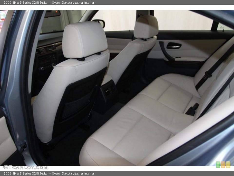 Oyster Dakota Leather Interior Rear Seat for the 2009 BMW 3 Series 328i Sedan #77453550