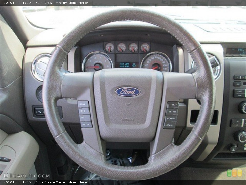 Medium Stone Interior Steering Wheel for the 2010 Ford F150 XLT SuperCrew #77454504