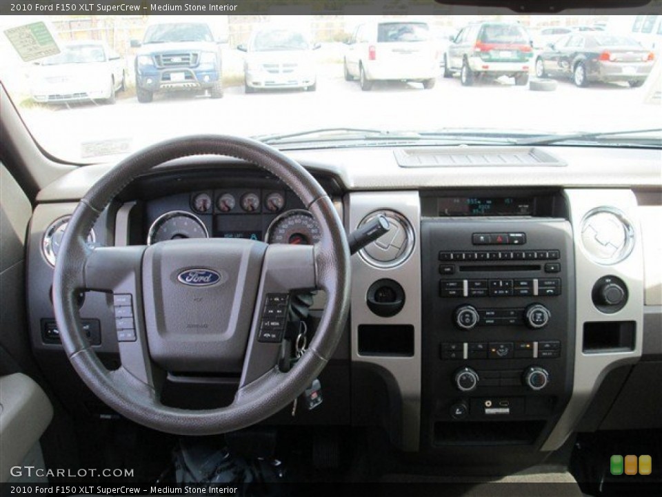Medium Stone Interior Dashboard for the 2010 Ford F150 XLT SuperCrew #77454529
