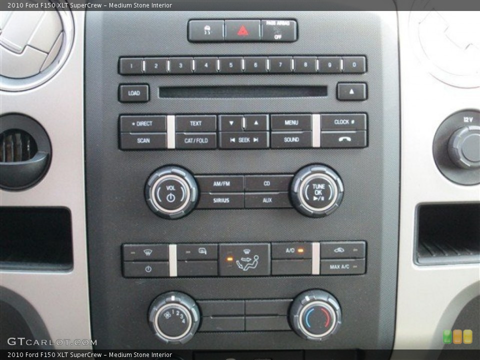 Medium Stone Interior Controls for the 2010 Ford F150 XLT SuperCrew #77454556